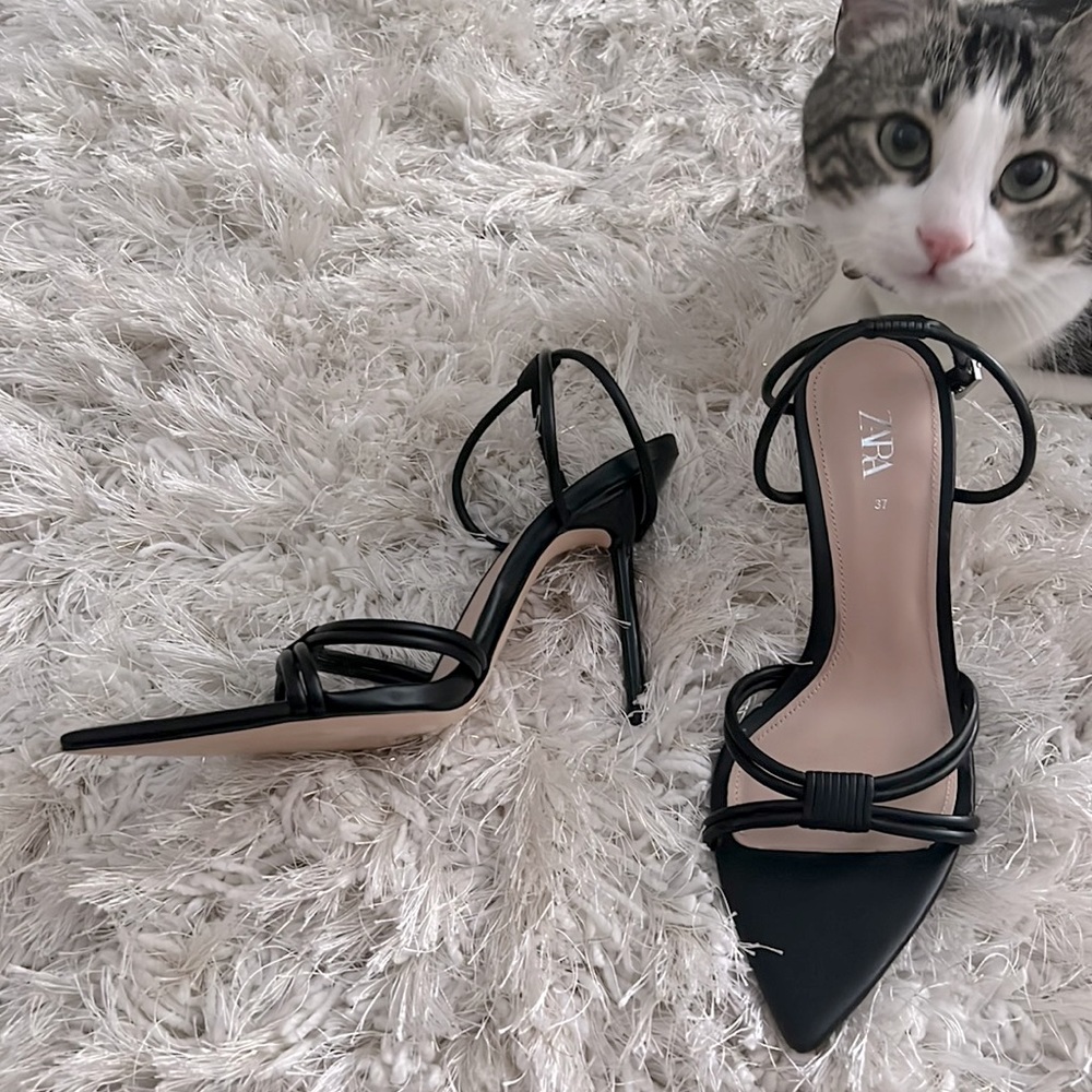Zara black high heel